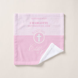 Toalha De Rosto Afilhada Batismo Rosa Filho de Deus Personalizado