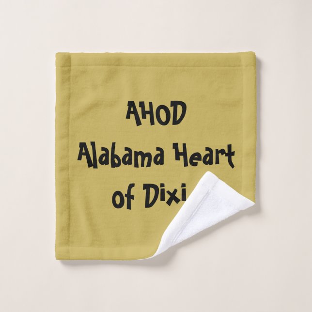Toalha De Rosto Alabama Heart of Dixie (Pano de lavar)