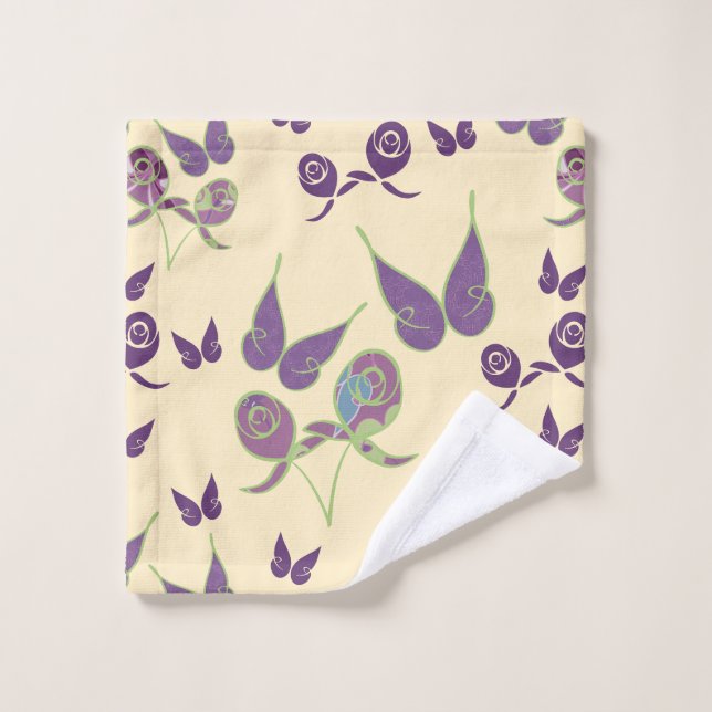 Toalha De Rosto Alegria de borboletas em creme Lava (Pano de lavar)