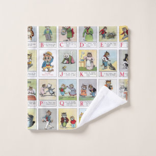 Toalha De Rosto Alfabeta de Gato, Louis Wain