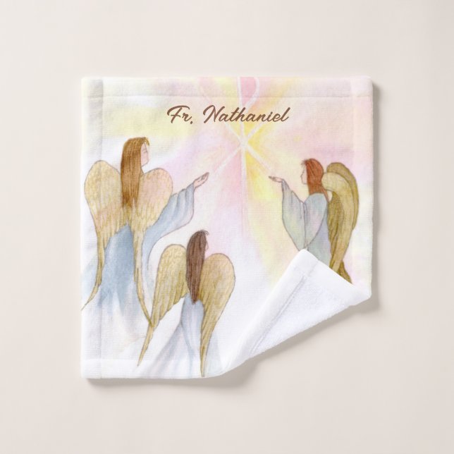 Toalha De Rosto Anjos Religiosos Personalizados (Pano de lavar)