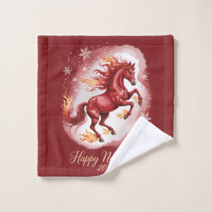 Toalha De Rosto Ano Novo Chinês do Cavalo 2026