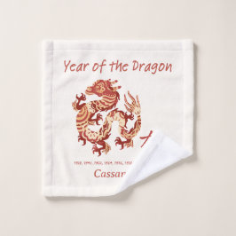 Toalha De Rosto Ano Zodíaco Chinês Do Cartaz Do Dragão