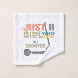 Toalha De Rosto Apenas uma garota que ama seu patinete