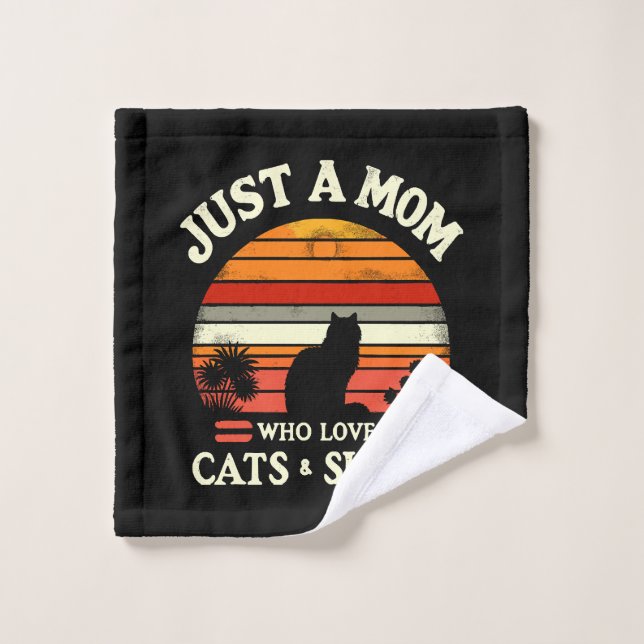 Toalha De Rosto Apenas uma mãe que ama gatos (Pano de lavar)