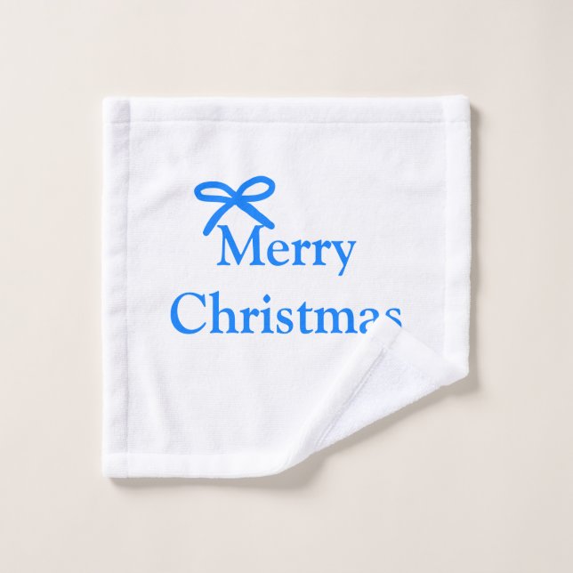 Toalha De Rosto Arco azul feliz família natalícia presentes simple (Pano de lavar)