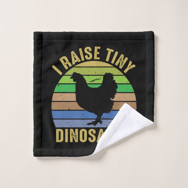 Toalha De Rosto Arte De Frango Eu Levanto Dinossauros Pequenos (Pano de lavar)