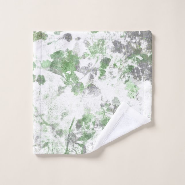 Toalha De Rosto Arte moderna do padrão das flores e mistura de tex (Pano de lavar)