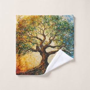Toalha De Rosto Árvore do Conhecimento - Pintura a óleo