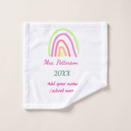 Toalha De Rosto As listras coloridas do arco-íris adicionam o nome
