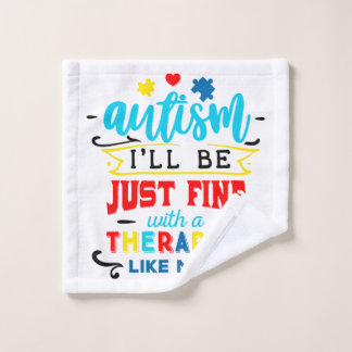 Toalha De Rosto Autismo Sensibilização Lava-Lhe