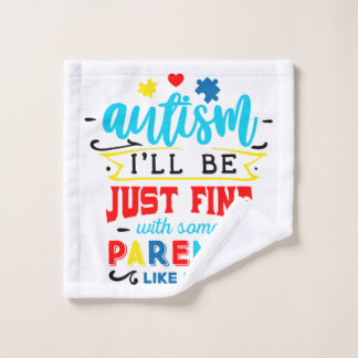 Toalha De Rosto Autismo Sensibilização Lava-Lhe