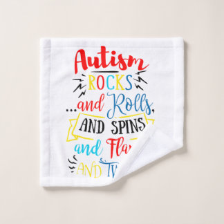 Toalha De Rosto Autismo Sensibilização Lava-Lhe