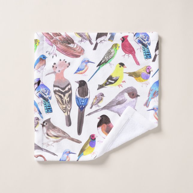 Toalha De Rosto Aves da América - animais de companhia e aves selv (Pano de lavar)