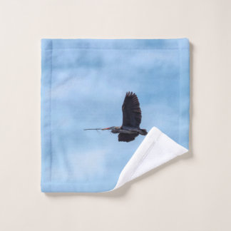 Toalha De Rosto Azul, Heron Wash Cloth