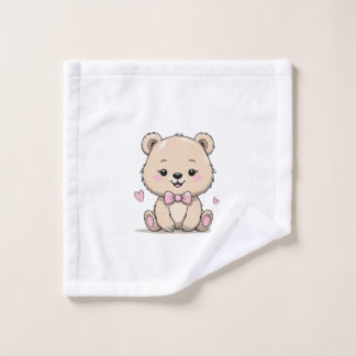 Toalha De Rosto baby girl bear small towel 