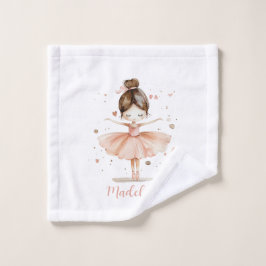 Toalha De Rosto Ballerina Personalizado Name Girly