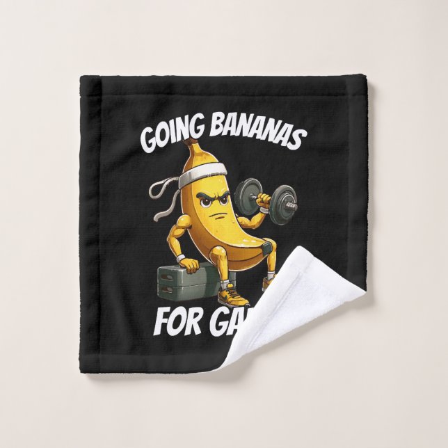 Toalha De Rosto banana se exercitando (Pano de lavar)