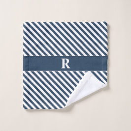 Toalha De Rosto Bandas Azuis/Brancas Personalizadas