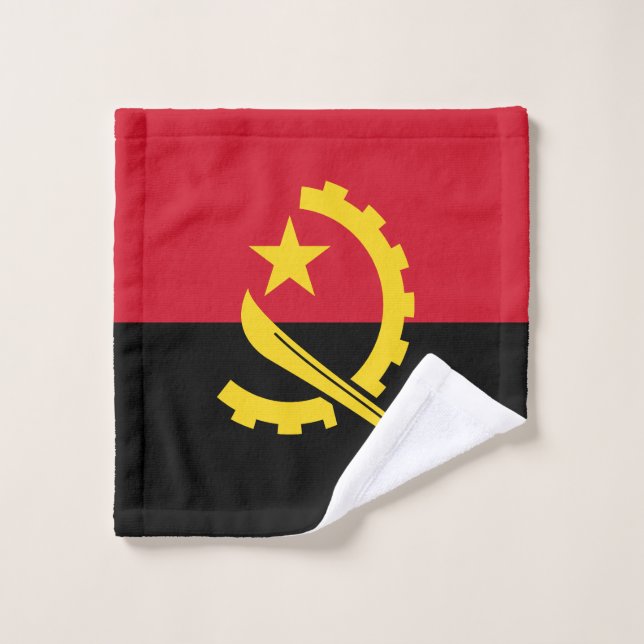 Toalha De Rosto Bandeira Angolana Patriótica (Pano de lavar)