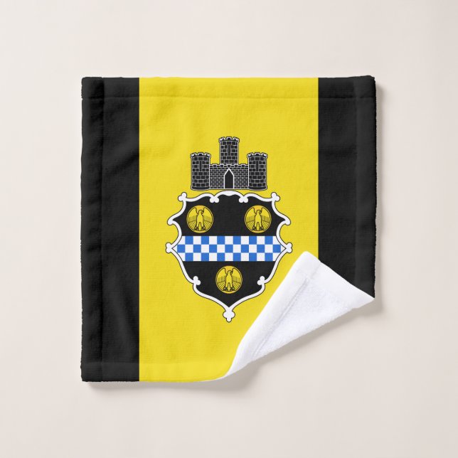 Toalha De Rosto Bandeira de Pittsburgh (Pensilvânia) (Pano de lavar)
