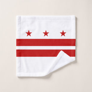 Toalha De Rosto Bandeira patriótica do estado do Washington DC