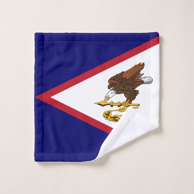Toalha De Rosto Bandeira Samoa Americana Patriótica (Pano de lavar)
