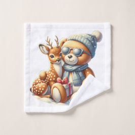 Toalha De Rosto Bärchen und sein lieber Freund - drollig