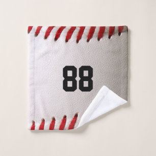 Toalha De Rosto Baseball com número personalizável