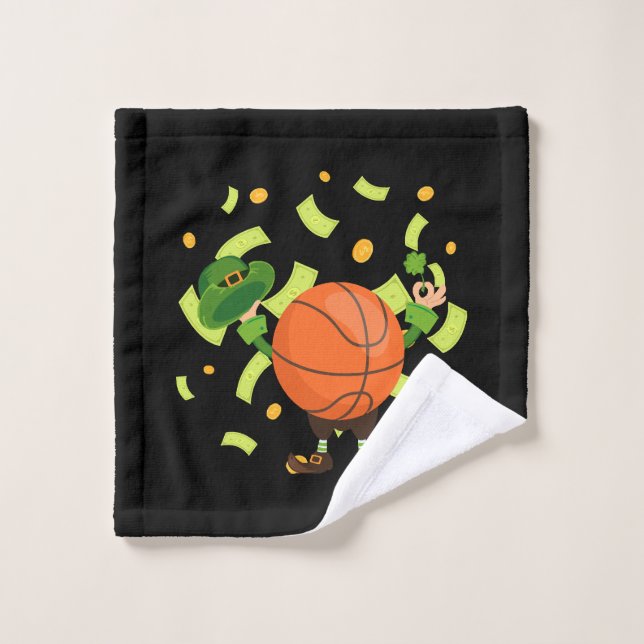 Toalha De Rosto Basquetebol Sortudo Feliz Dia de Patrick (Pano de lavar)