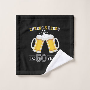 Toalha De Rosto Beer Drinker Cheers and Beers to 50 Anos Aniversár