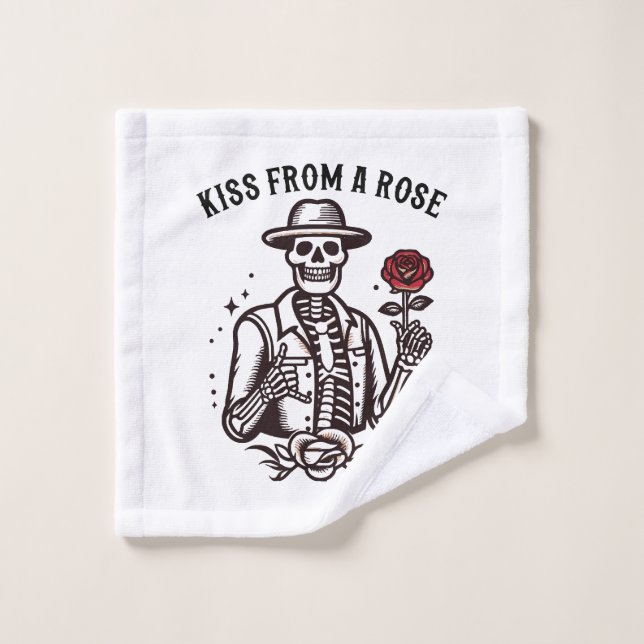 Toalha De Rosto Beijo de uma Rosa (Pano de lavar)