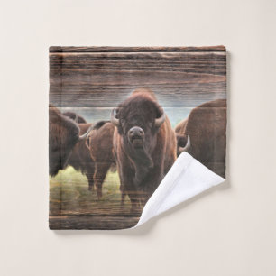 Toalha De Rosto Bela Búfalo Herd