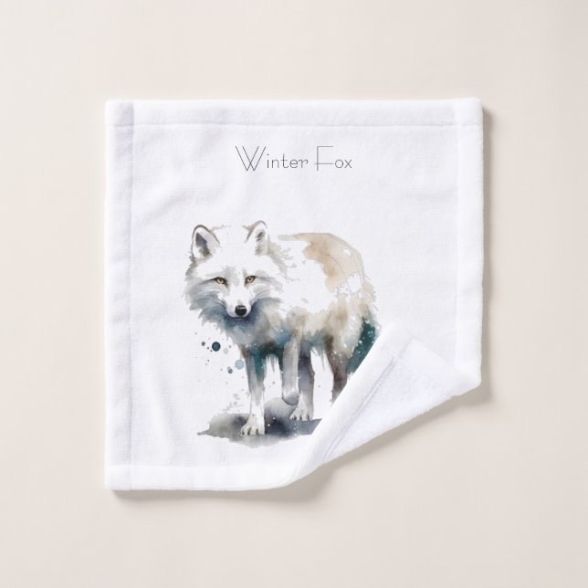 Toalha De Rosto Beleza Árctica: Costume da Fox de inverno (Pano de lavar)
