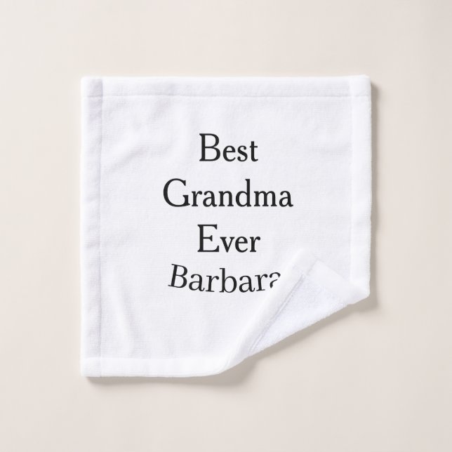 Toalha De Rosto Best Grandma ever name date simple mothers day min (Pano de lavar)