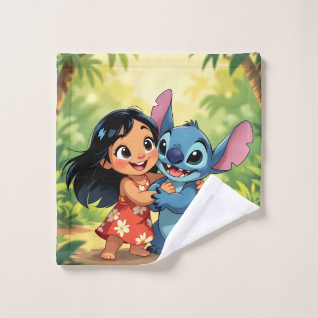 Toalha De Rosto Beste Freunde fürs Leben – Lilo & Stitch   (Pano de lavar)