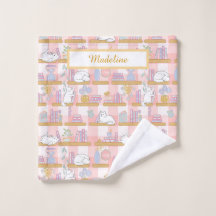Biblioteca Personalizada do Gato Rosa Pastel Liter
