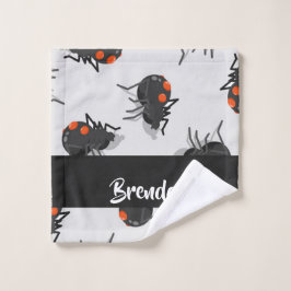 Toalha De Rosto Black widow spider pattern