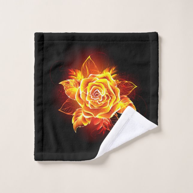 Toalha De Rosto Blooming Fire Rosa (Pano de lavar)