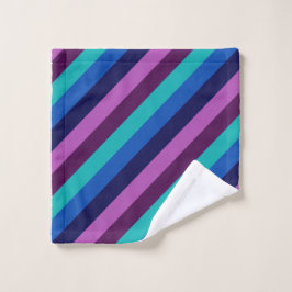 Toalha De Rosto Blue Purple Teal Stripes Washington