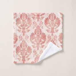 Toalha De Rosto Blush Damask Watercolor Floral Vintage Pattern