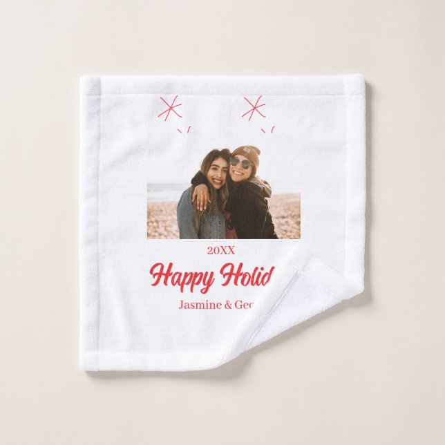 Toalha De Rosto Boas festas de Natal (Pano de lavar)