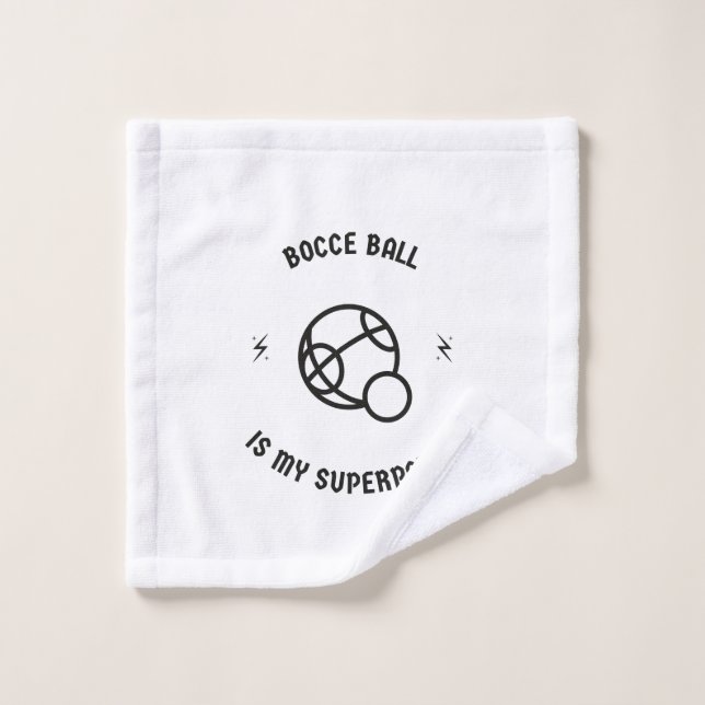 Toalha De Rosto Bocce ball é minha superpotência (Pano de lavar)