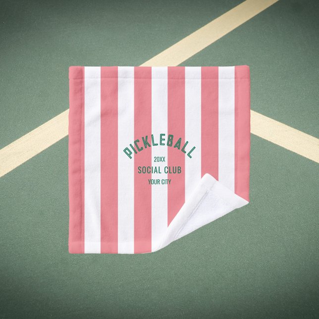 Toalha De Rosto Bola de Futebol Yellow Cabana Stripe (Criador carregado)