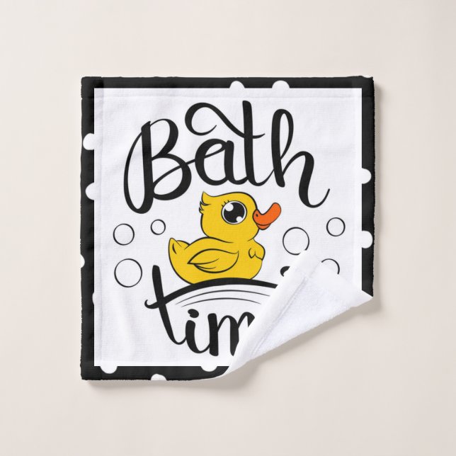 Toalha De Rosto Bolhas de Bolinhas branca Passo amarelo (Pano de lavar)