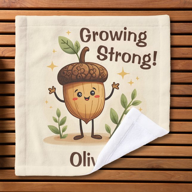 Toalha De Rosto Bolota Adorável Sorrindo Forte (Criador carregado)