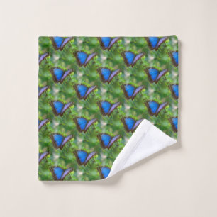 Toalha De Rosto Borboleta Azul