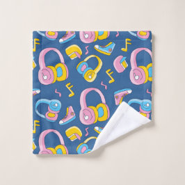 Toalha De Rosto Bunter Musikmix em rosa, blau, gelb