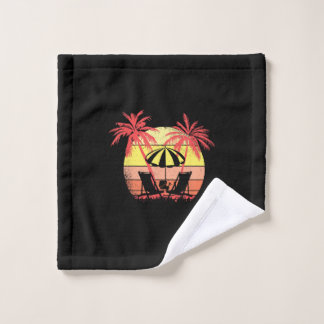 Toalha De Rosto Cadeiras de Praia Guarda-Sol Pôr do Sol Verão 80 P