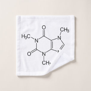 Toalha De Rosto Caffeine Molecule Chemistry Átomos de café